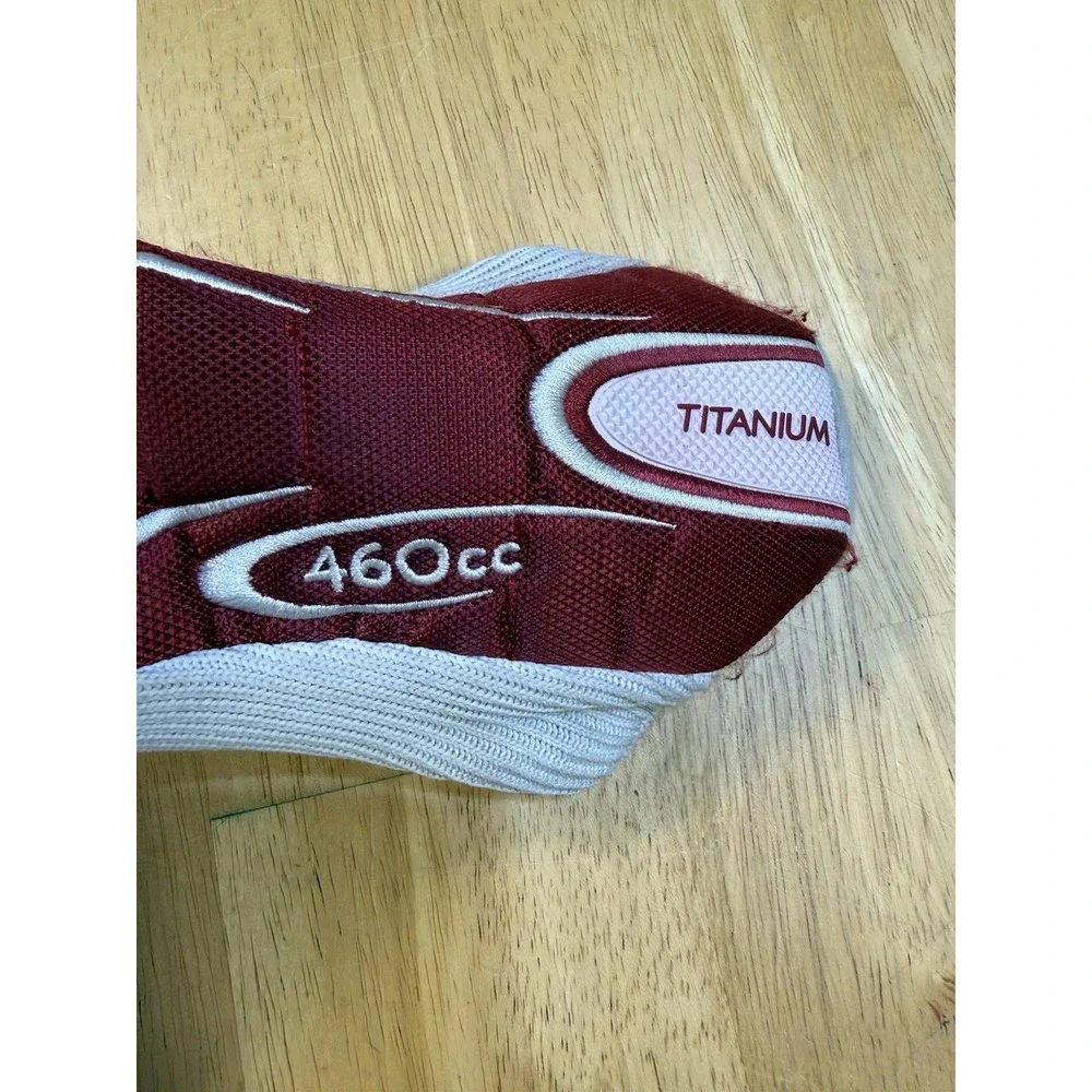 PING Faith Titanium 460cc Driver Headcover Red White Knit Sock Golf OEM